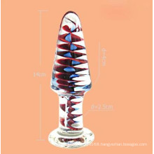 Ass Toys Glass Anal Plug Sex Toy for Women (IJ-GD2055)